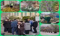 گل کاری و فضا سازی محوطه دانشکده علوم قرآنی شیراز توسط شهرداری برای ایام نوروز ۱۴۰۴