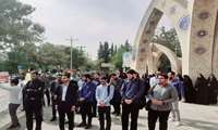 تجمع دانشجویان بر حمایت از مردم مظلوم فلسطین در دانشکده علوم قرآنی شیراز
