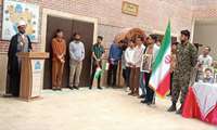 آیین اهتزاز پرچم مقدس جمهوری اسلامی ایران در دانشکده علوم قرآنی سبزوار